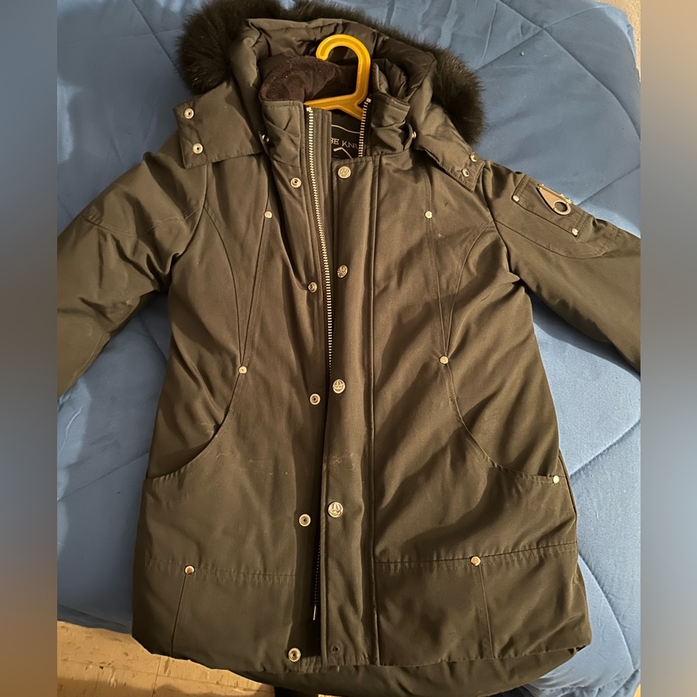 Moose Knuckle Gray Long Jacket - Picture 4 of 6